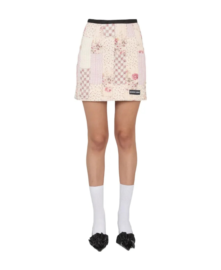 Patchwork Logo Skirt
