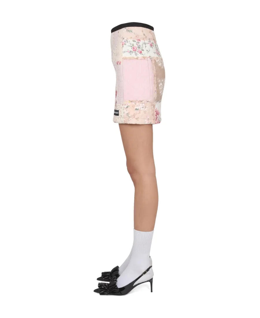 Patchwork Logo Skirt