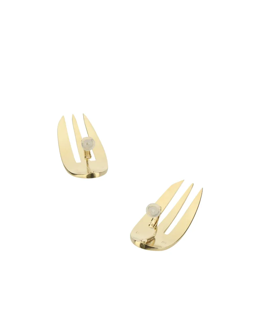 Reassembled Cutlery Clip-On Earrings