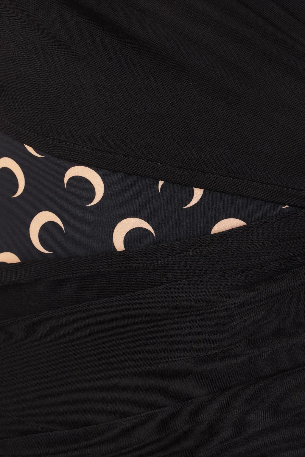 Crescent Detailed One-Shoulder Dress
