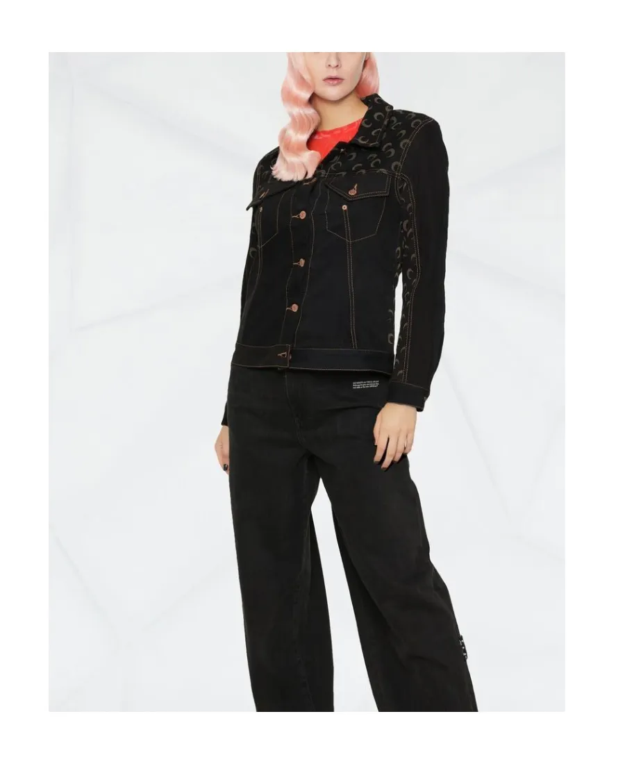Moon-Print Denim Jacket