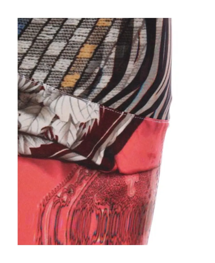 Graphic-Print High-Waisted Trousers