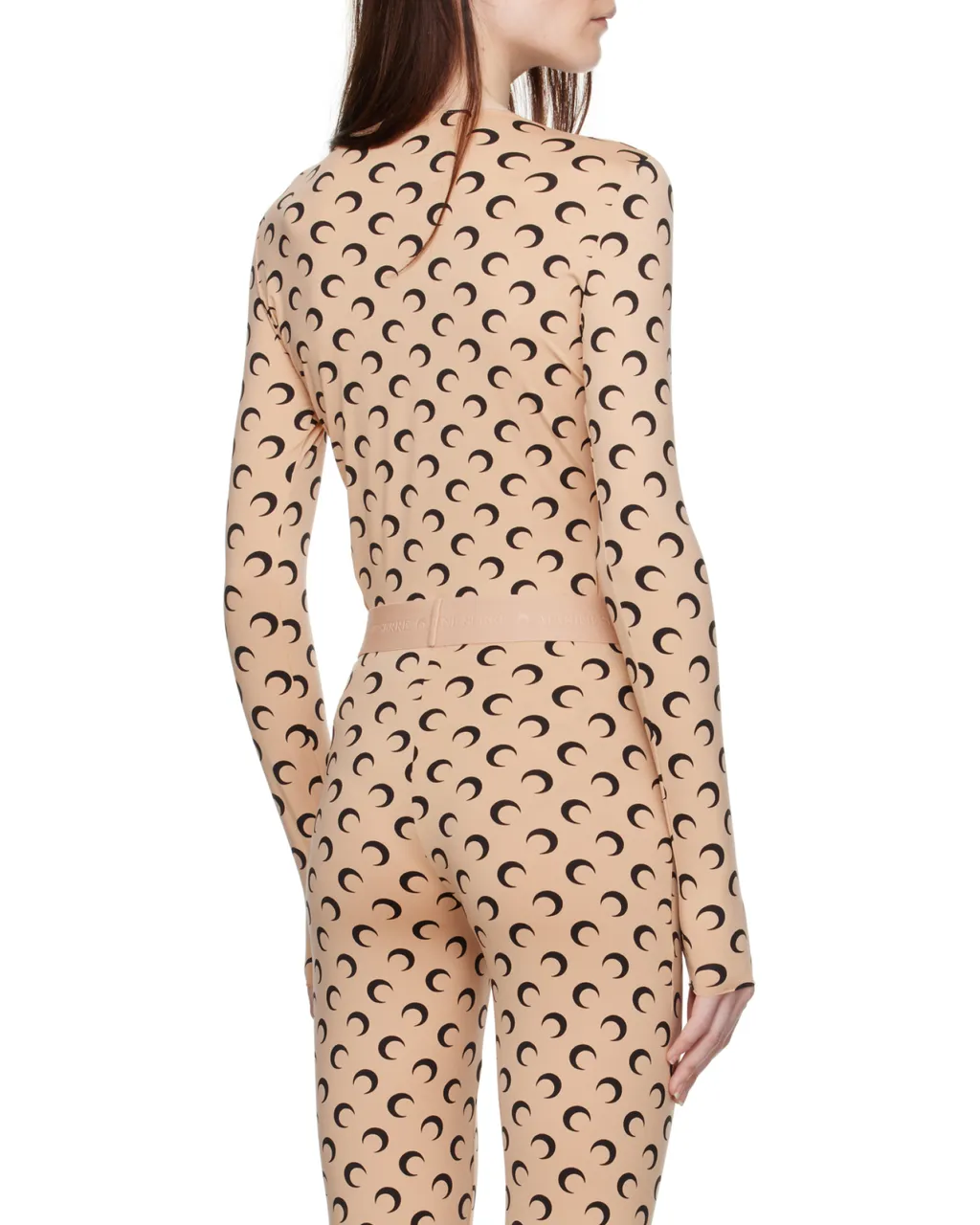 Crescent Print Long-Sleeve Top