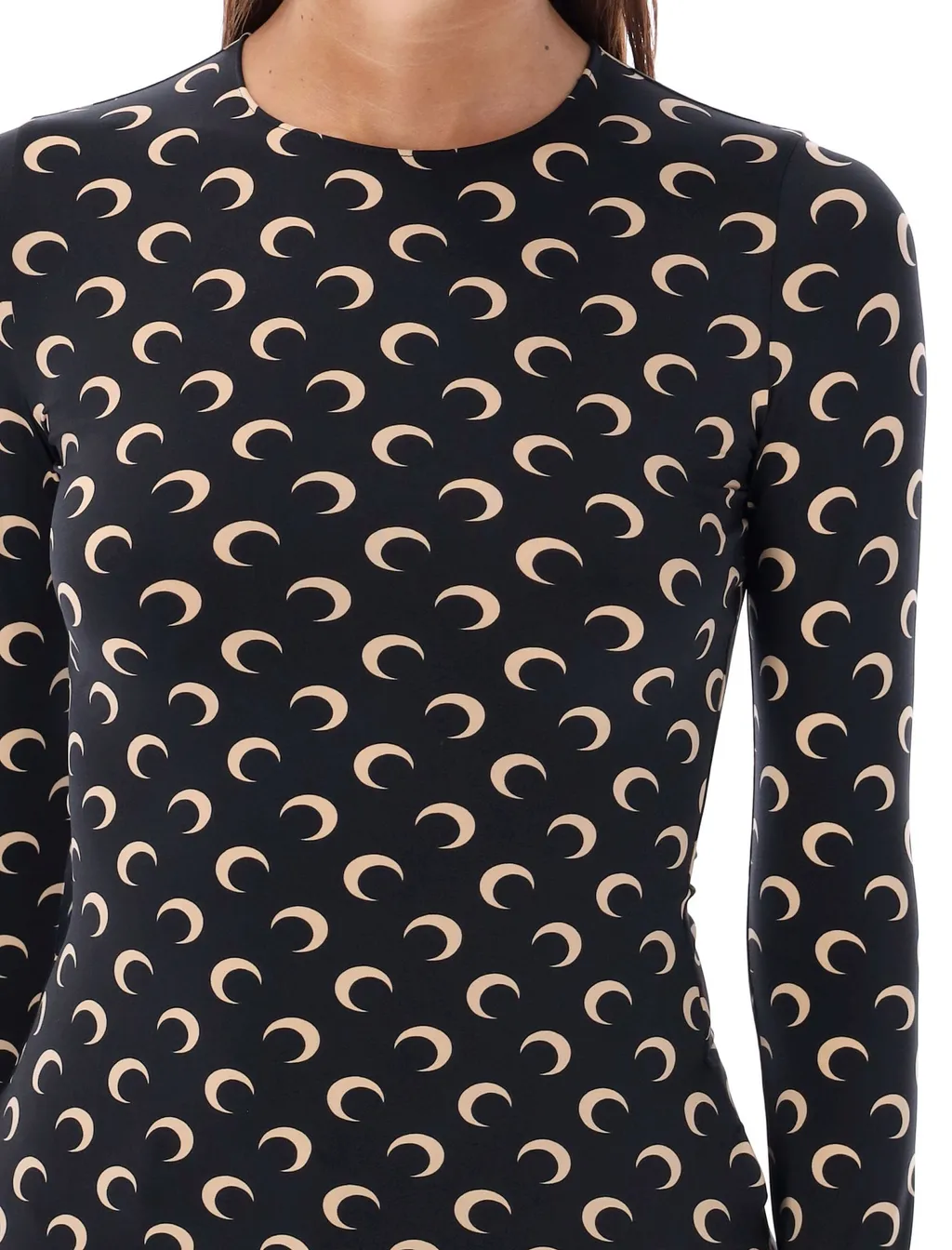 Allover Moon Printed Long Sleeved Top