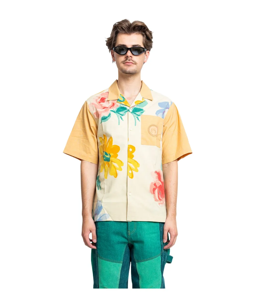 Floral Printed Buttoned Bowling Shirt