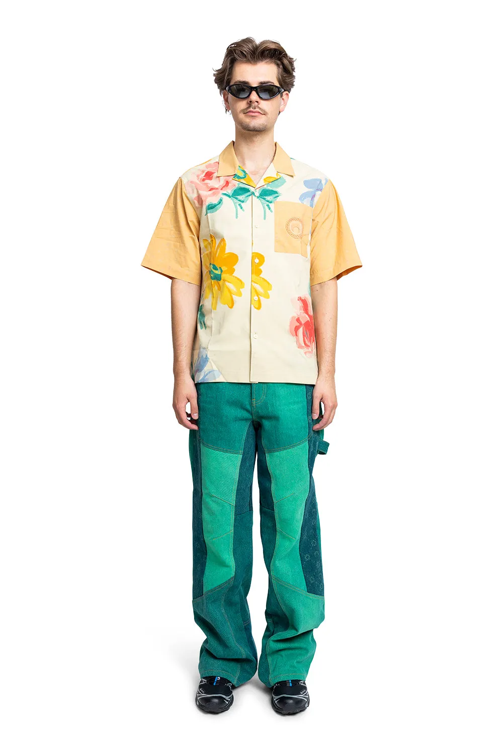 Floral Printed Buttoned Bowling Shirt