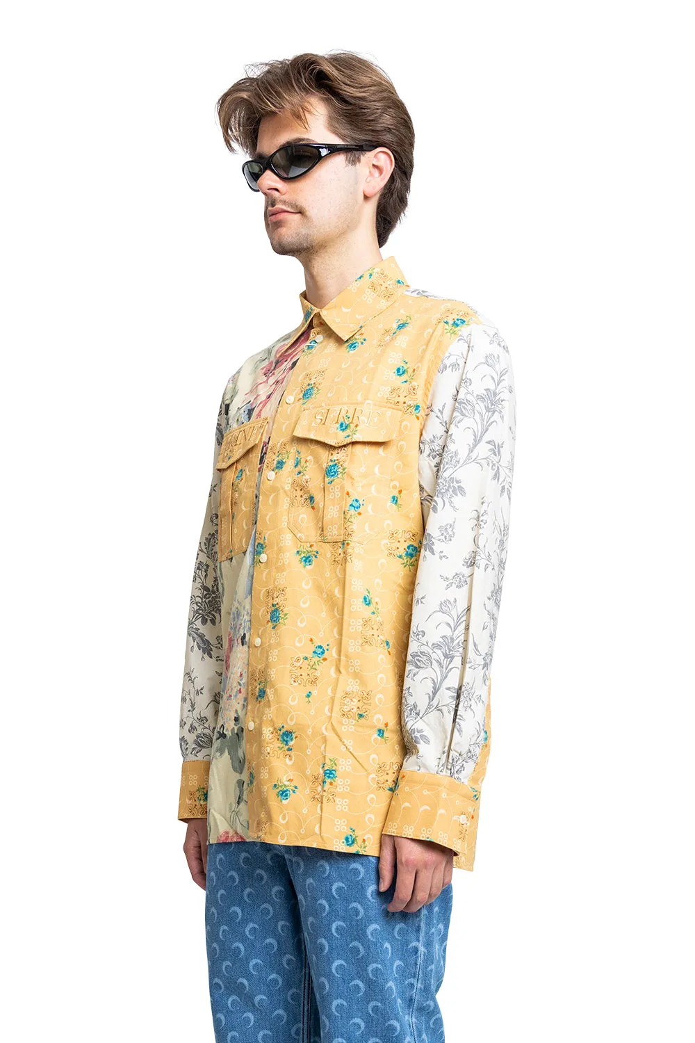 Floral Printed Long Sleeved Shirt
