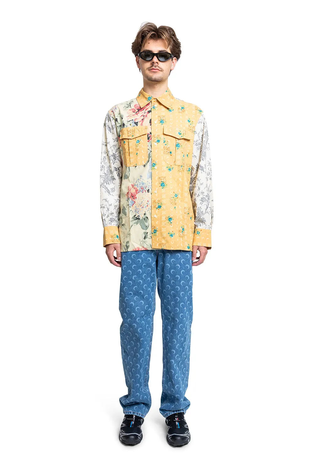 Floral Printed Long Sleeved Shirt