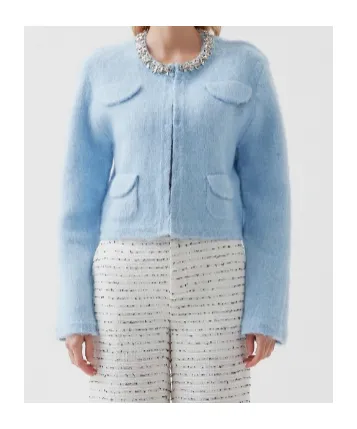 Long-Sleeved Crew Neck Jacket