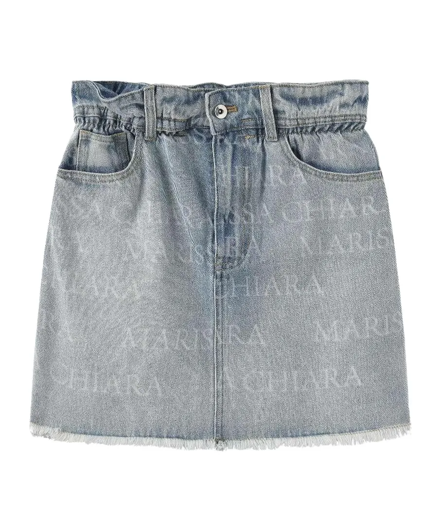 Denim Skirt With Belt Loops