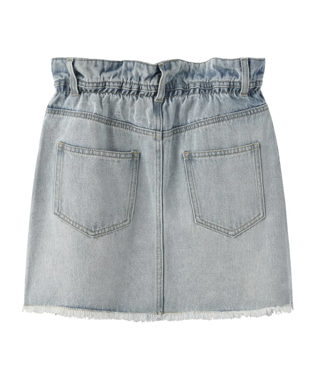 Denim Skirt With Belt Loops