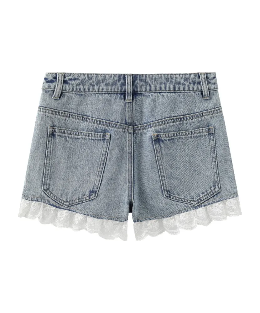 Belt Loop Denim Shorts