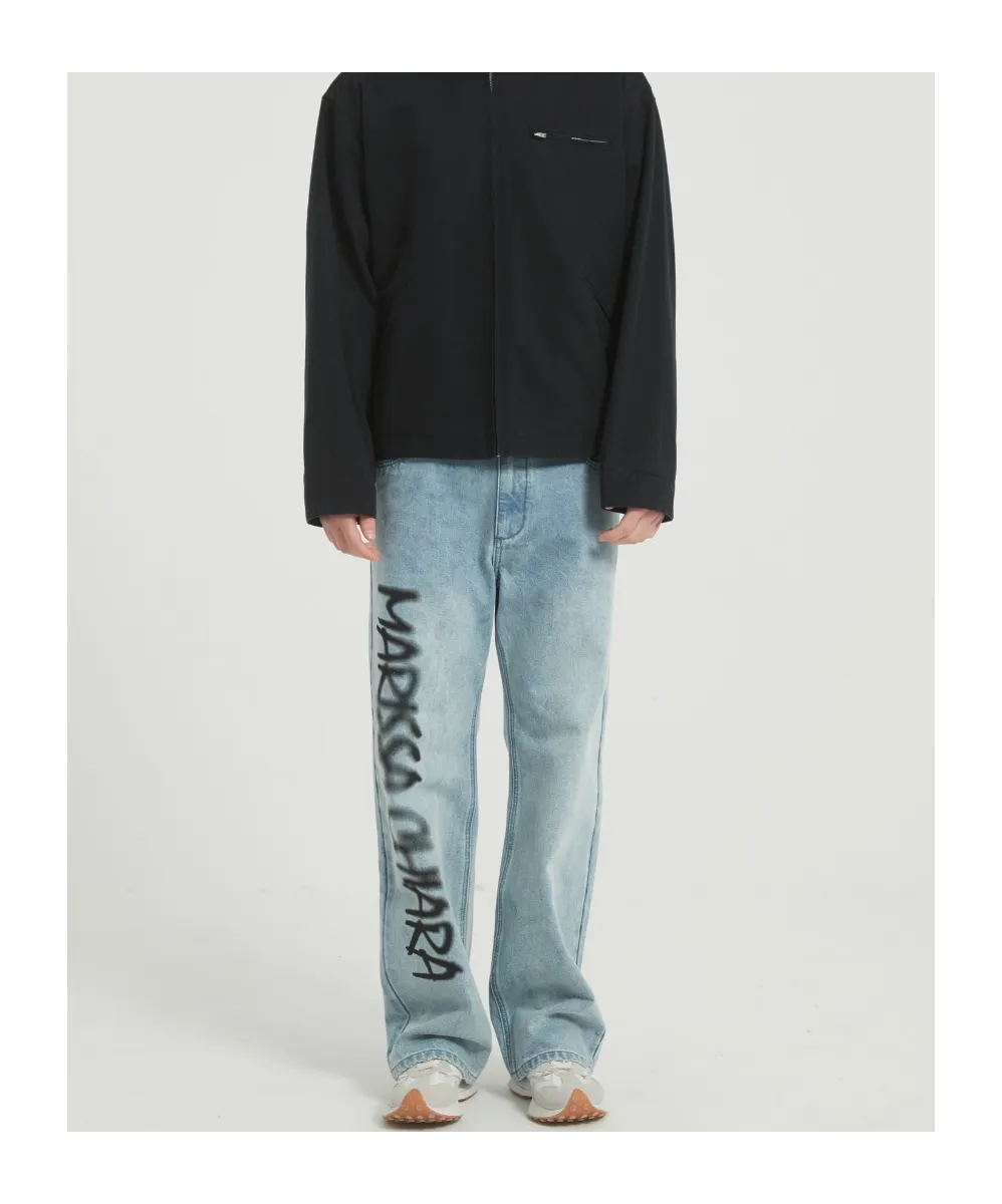 Spray-Painted Denim Trousers