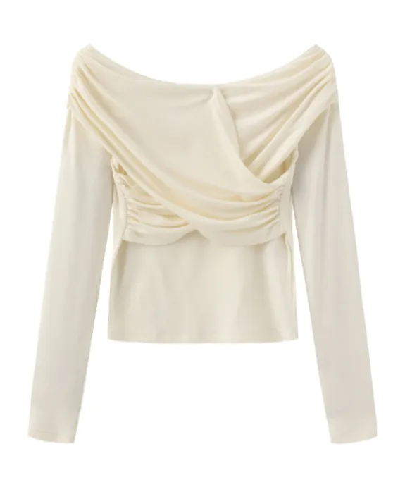 Stacked Collar Long-Sleeved Bottoming Shirt