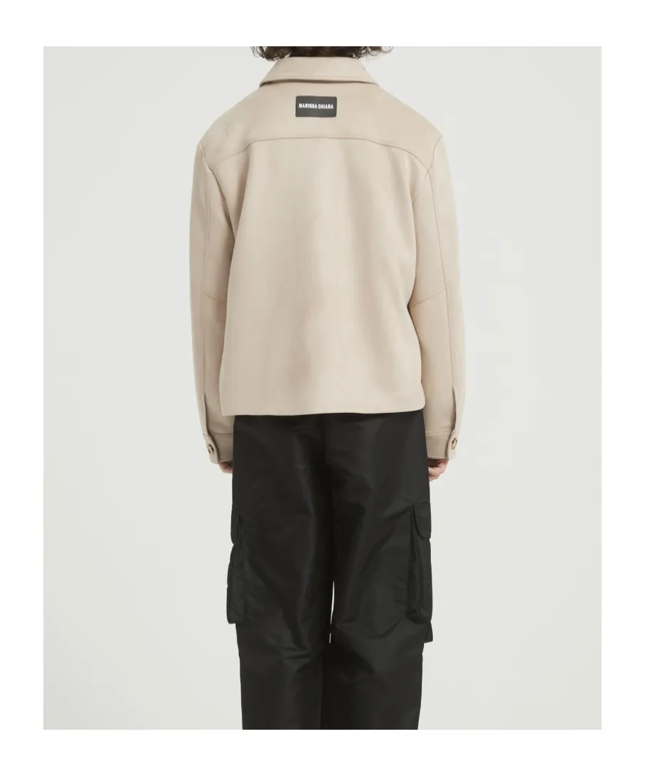 Long-Sleeved Leather Jacket
