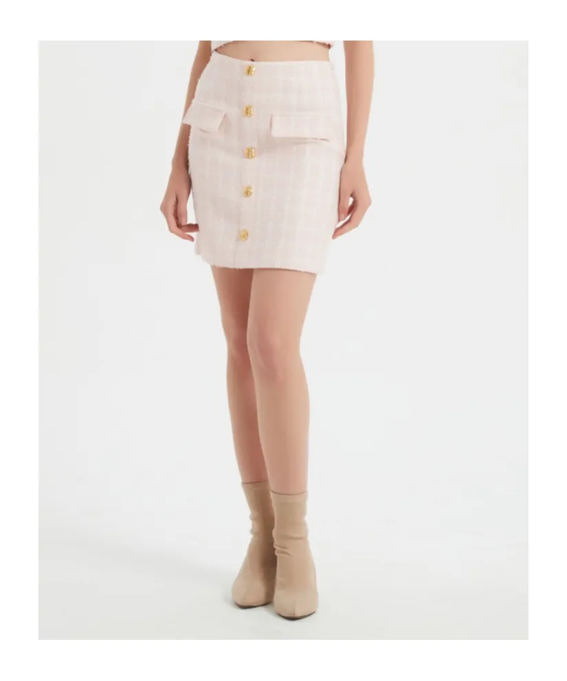 Gold Button Skirt
