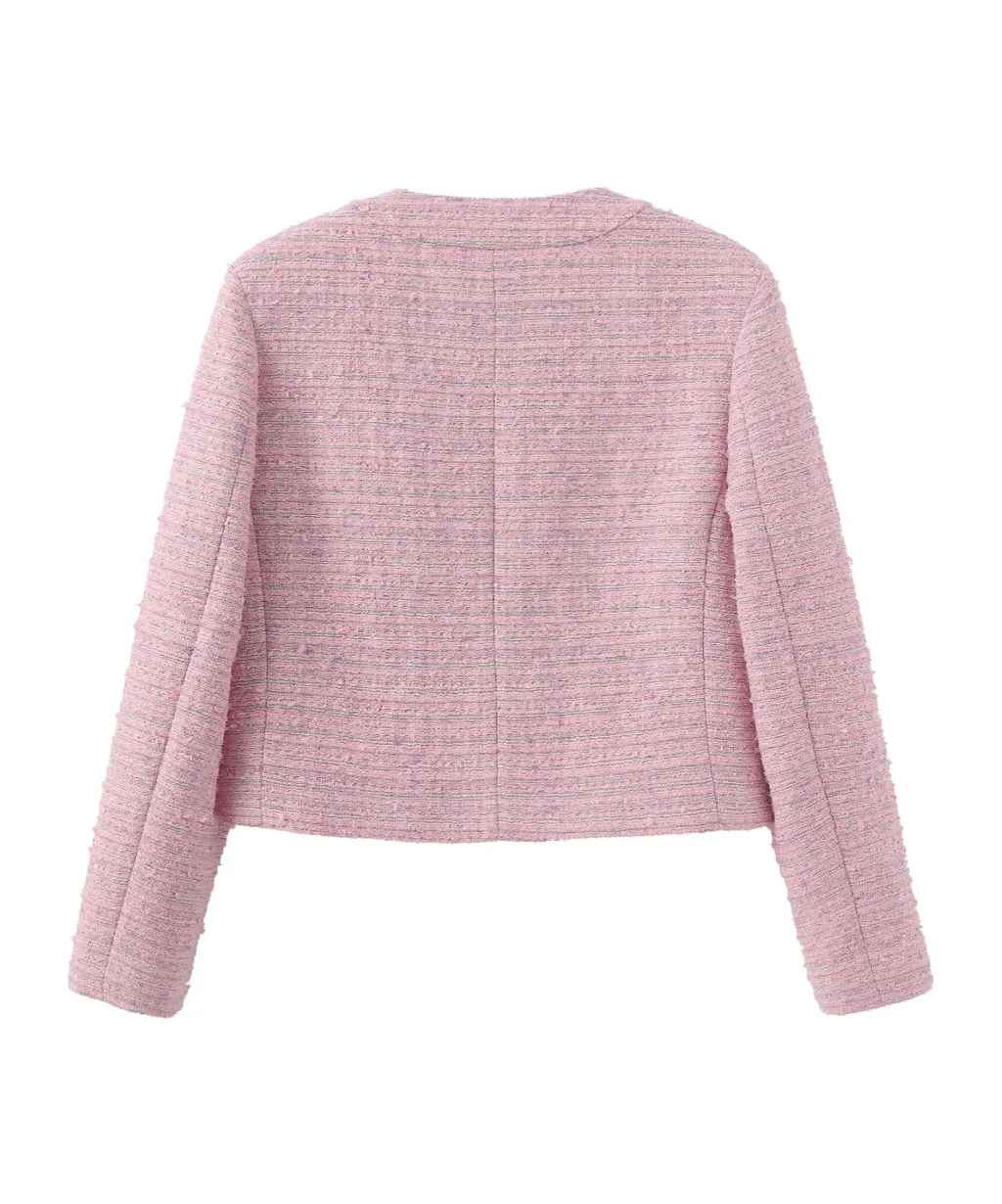 Crew Neck Casual Jacket