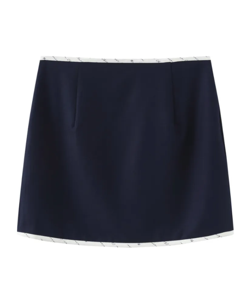 Button Detail Skirt