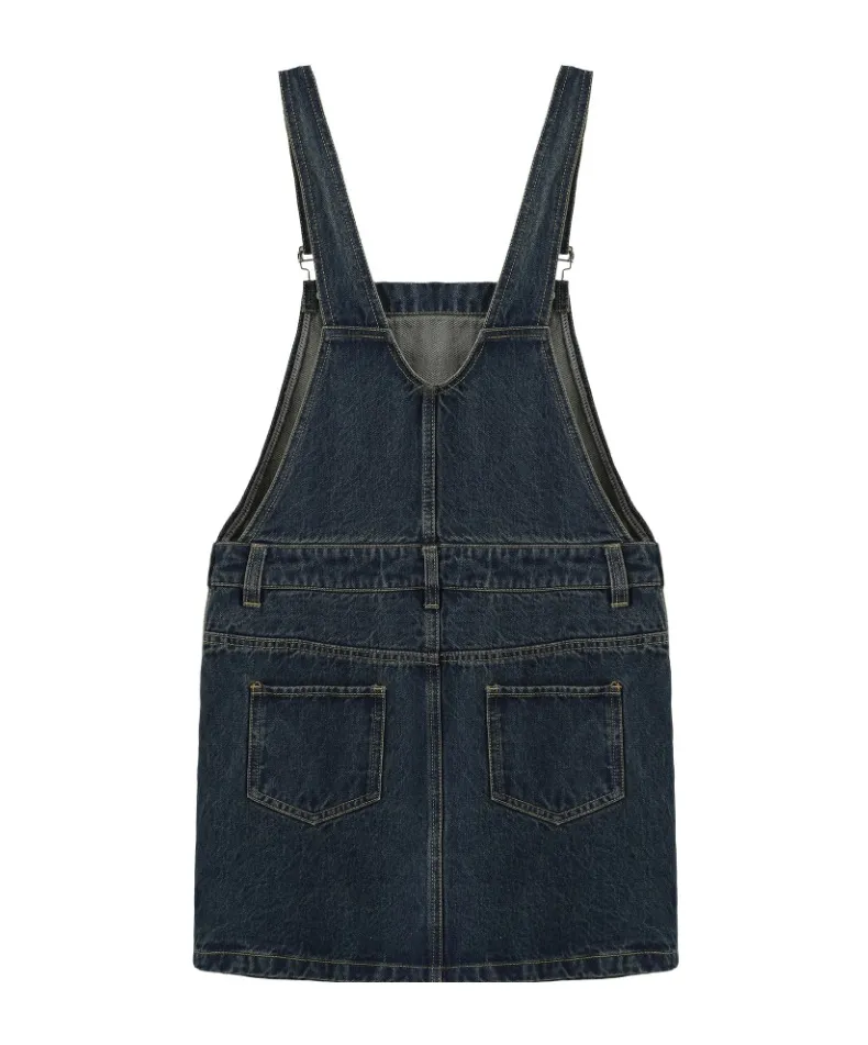 Denim Overalls Skirt