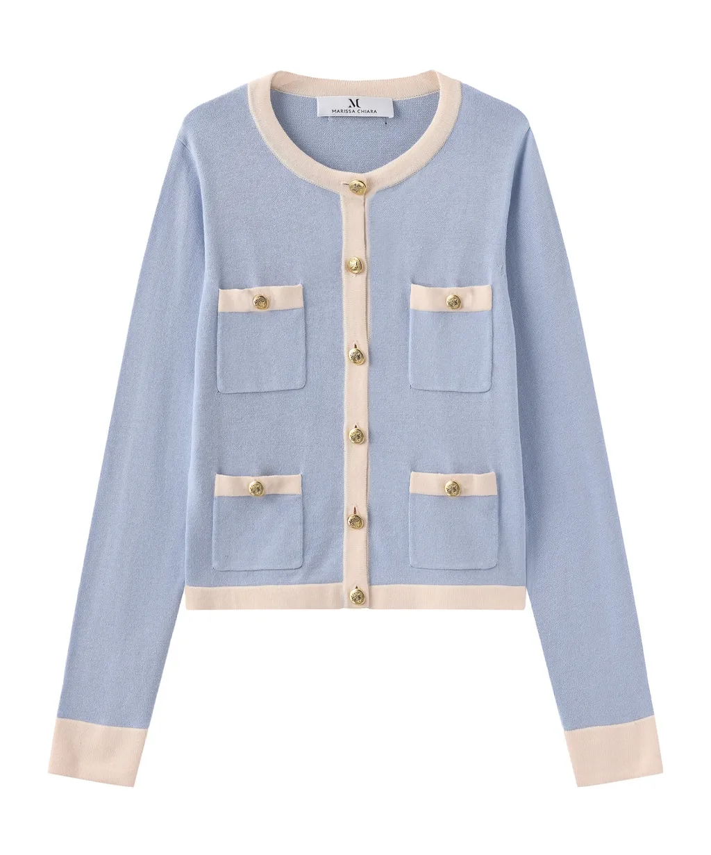 Long-Sleeved Knitted Cardigan