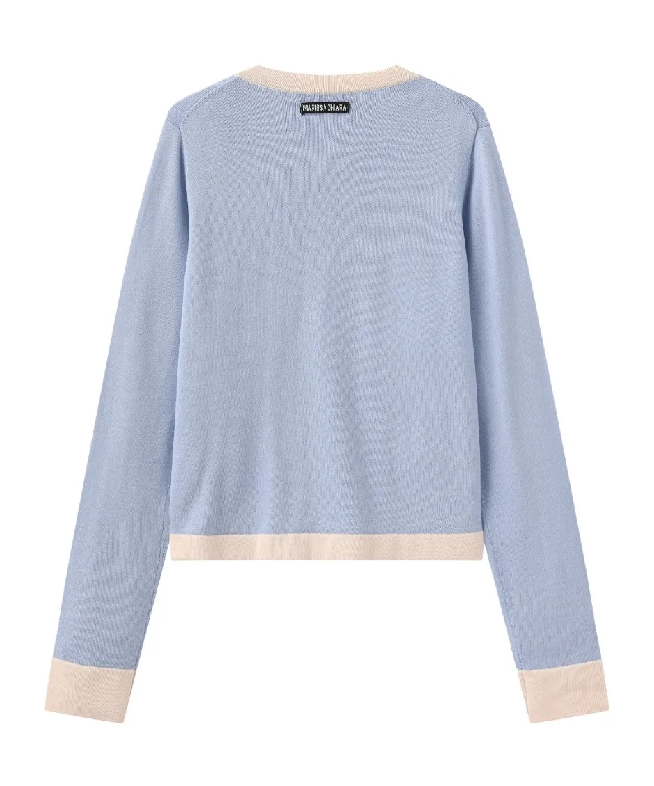 Long-Sleeved Knitted Cardigan