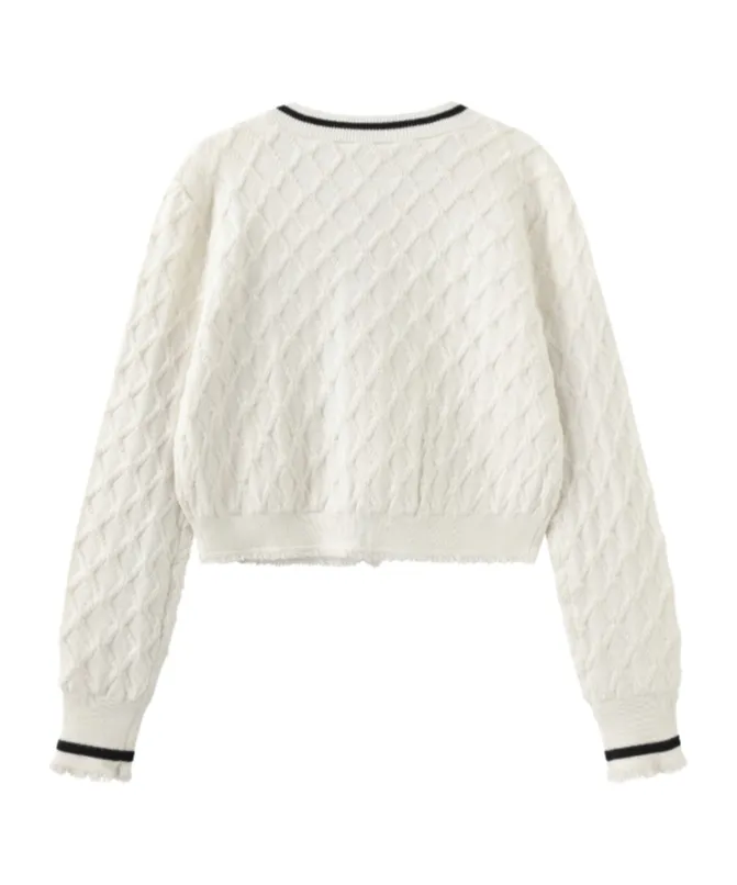 Diamond Knitted Cardigan