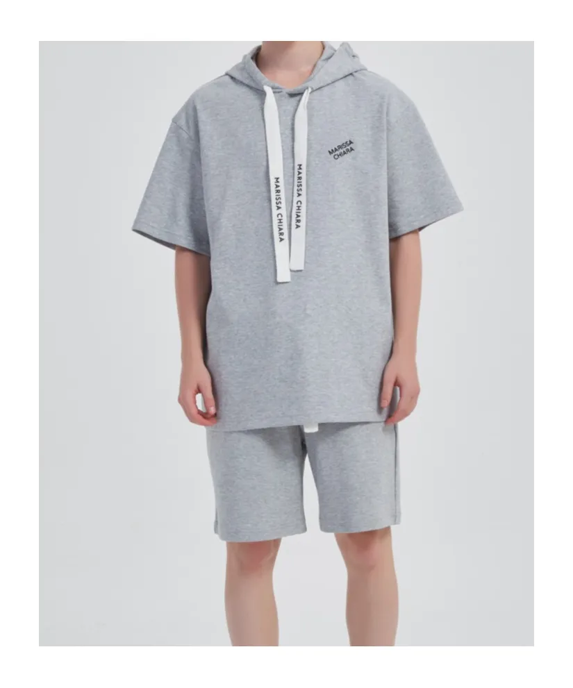 Short-Sleeved Hooded T-Shirt