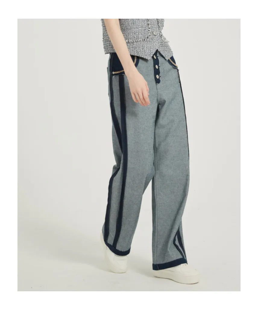 Belt Loop Panel Jeans