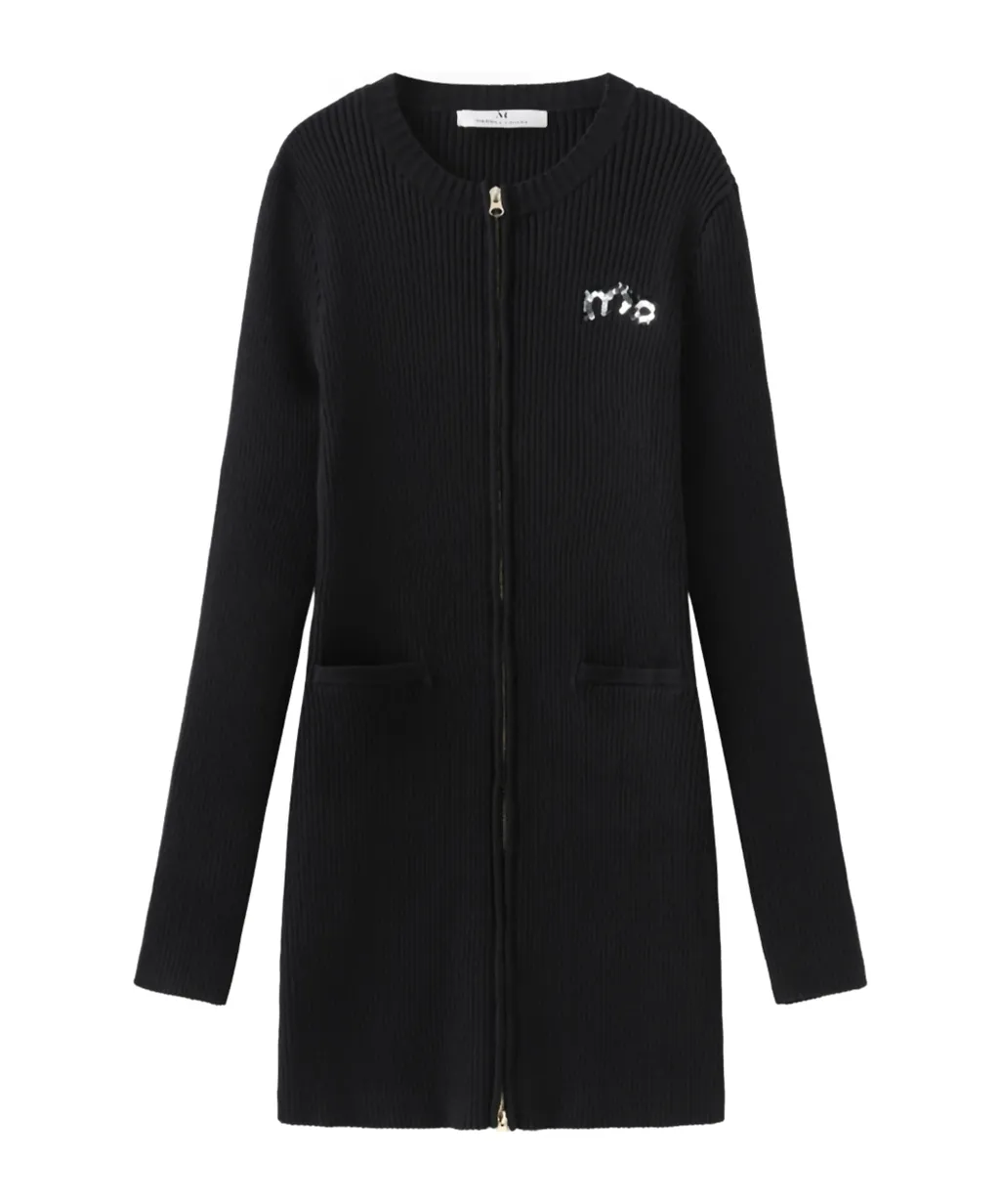Zippered Knit Dress