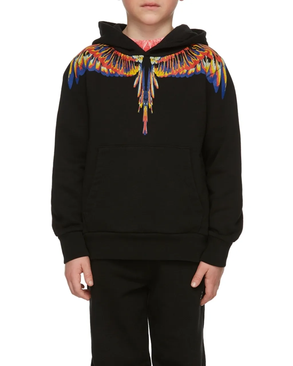 Wings-Print Zip-Fastening Hoodie