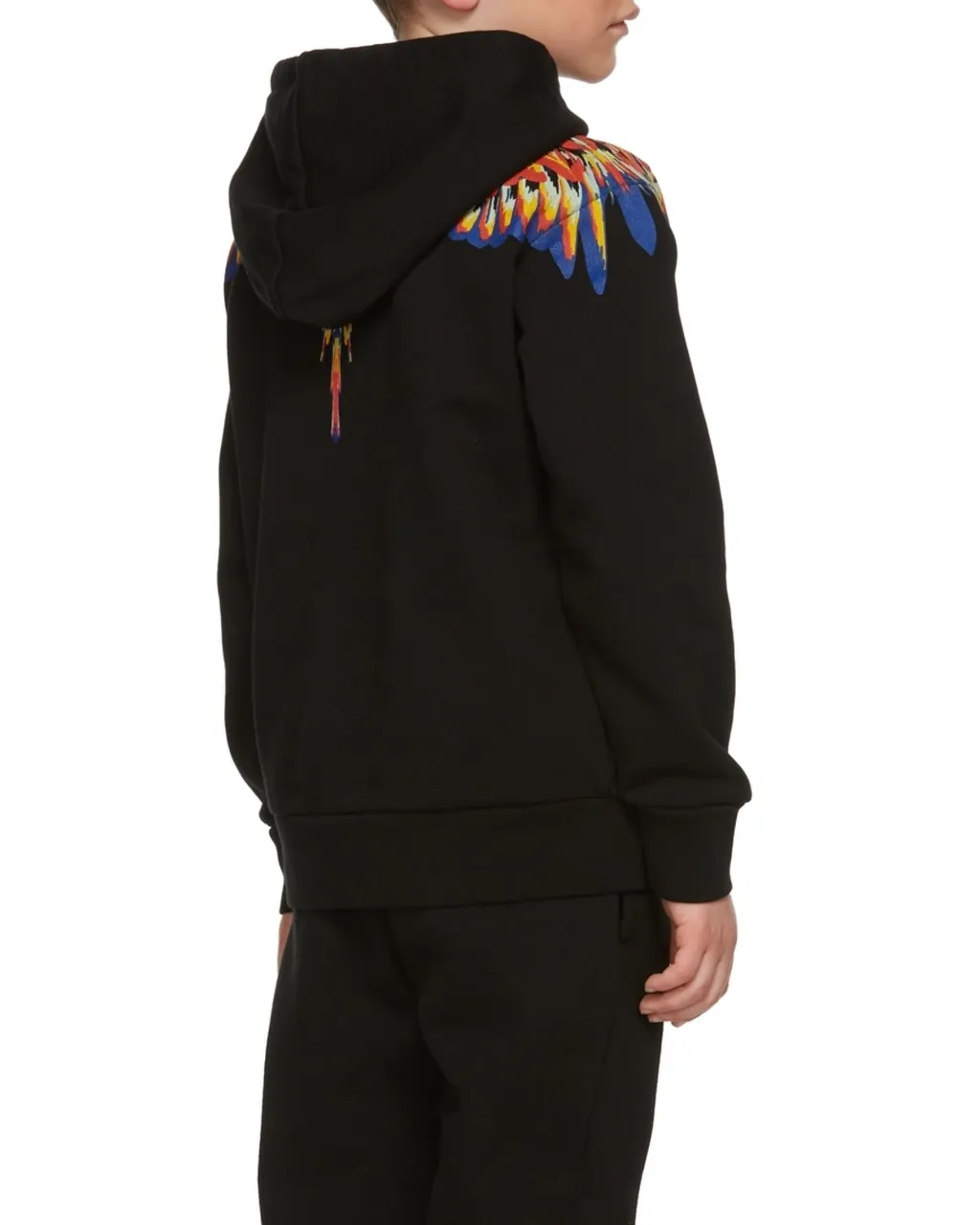 Wings-Print Zip-Fastening Hoodie