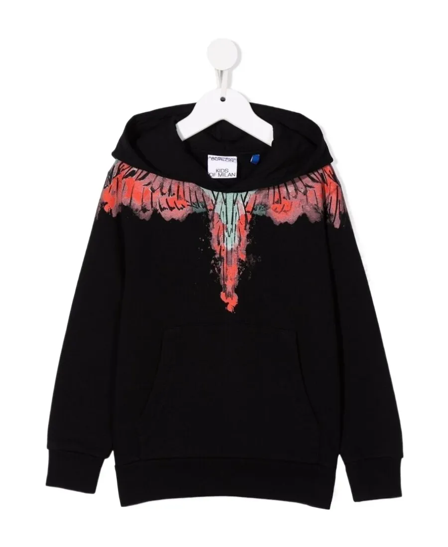 Wings-Print Hoodie
