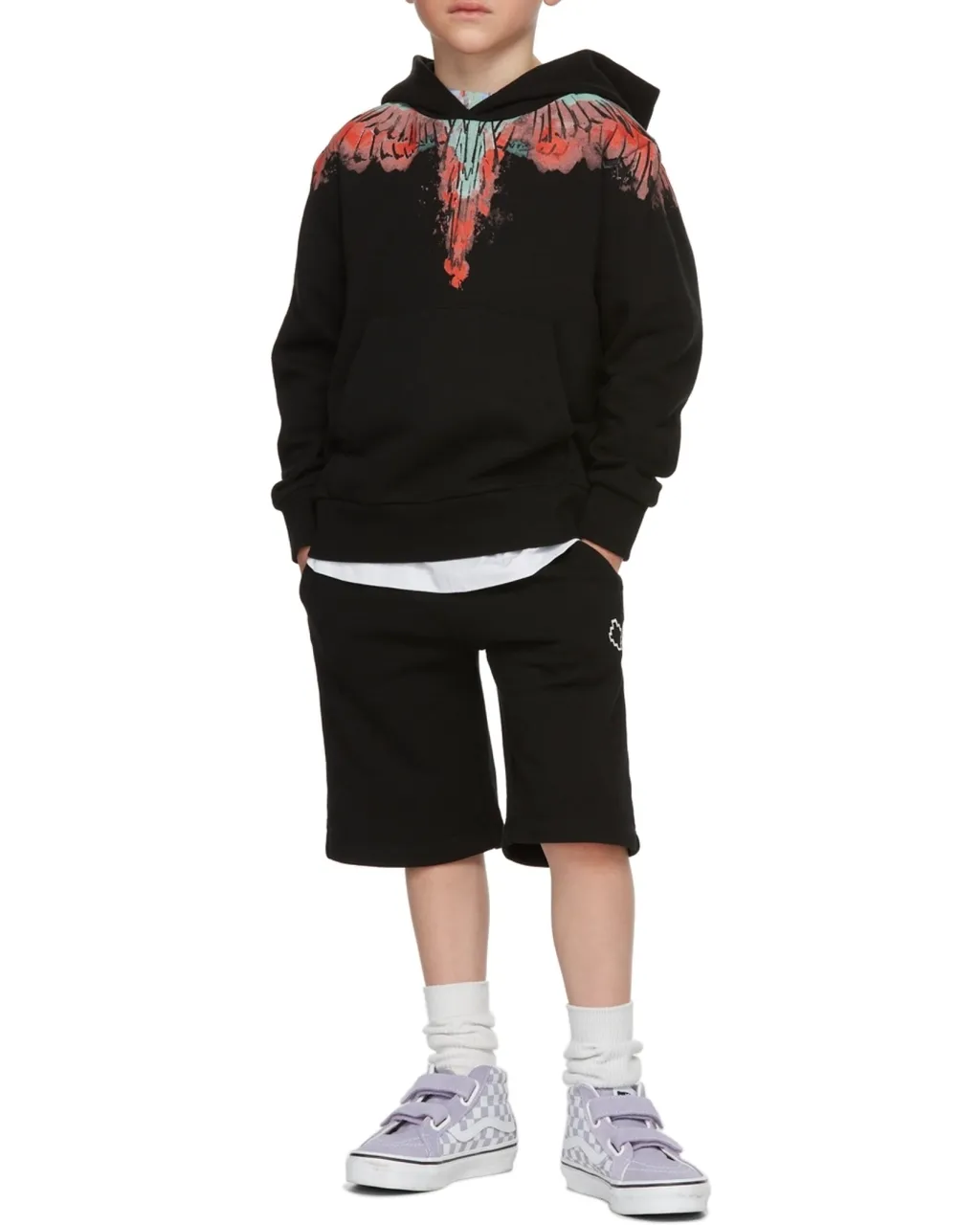 Wings-Print Hoodie