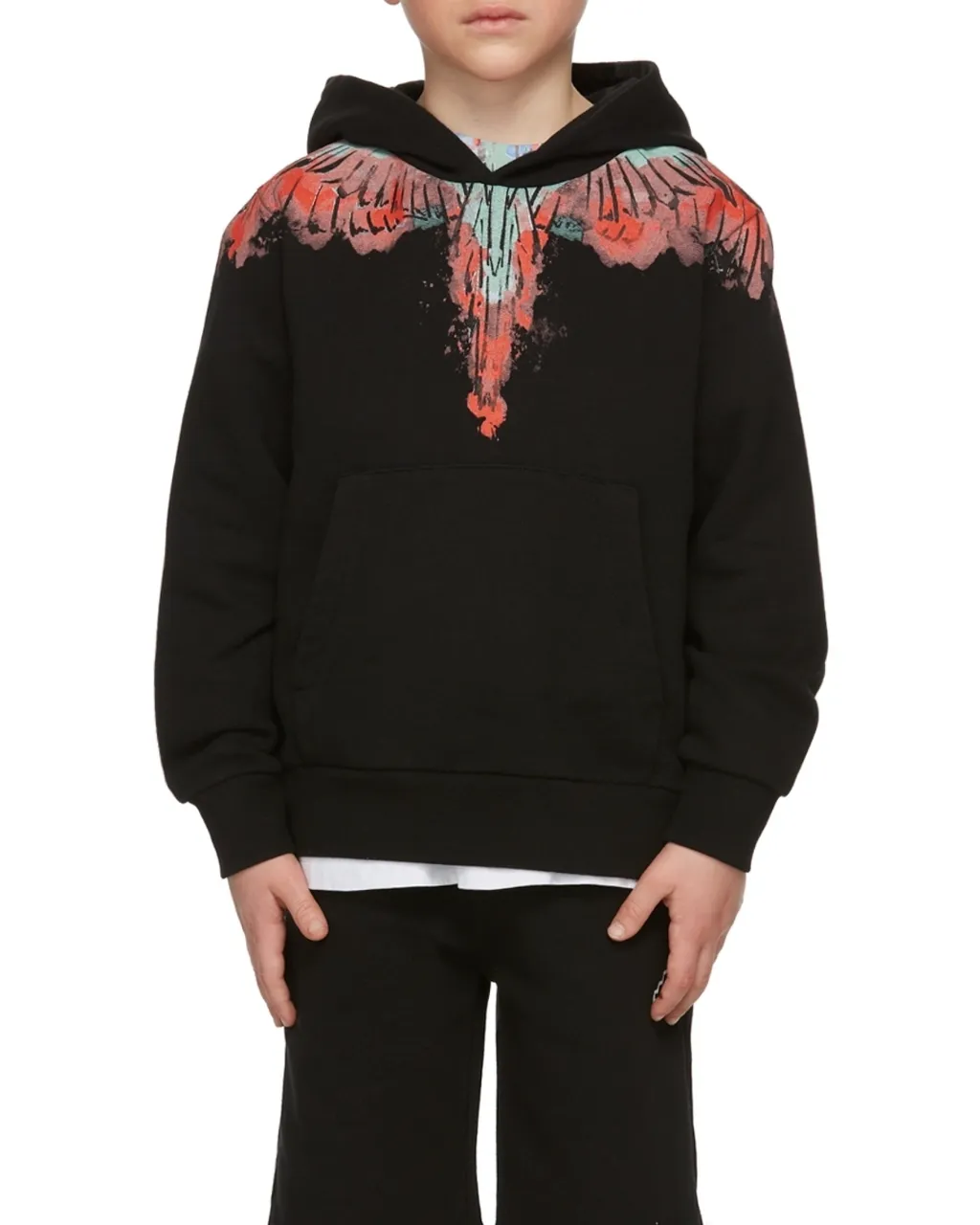 Wings-Print Hoodie