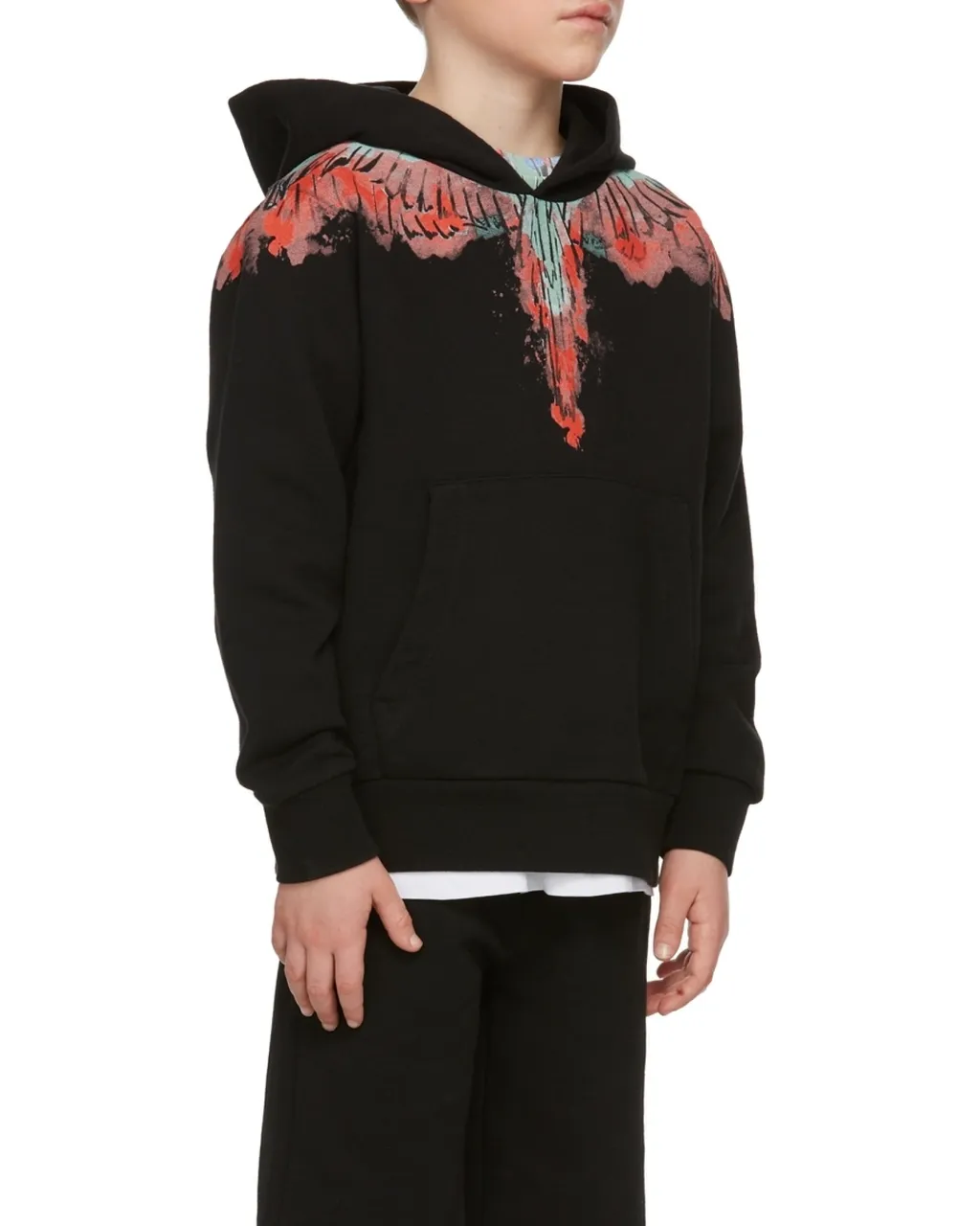 Wings-Print Hoodie