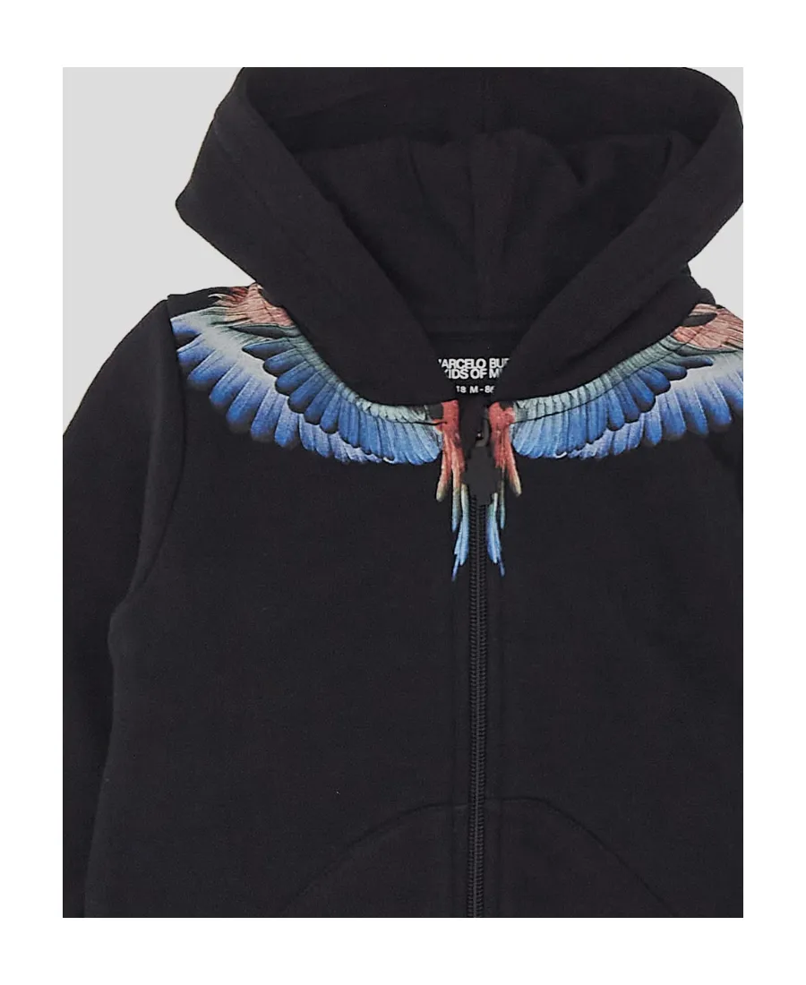 Wings-Print Hoodie