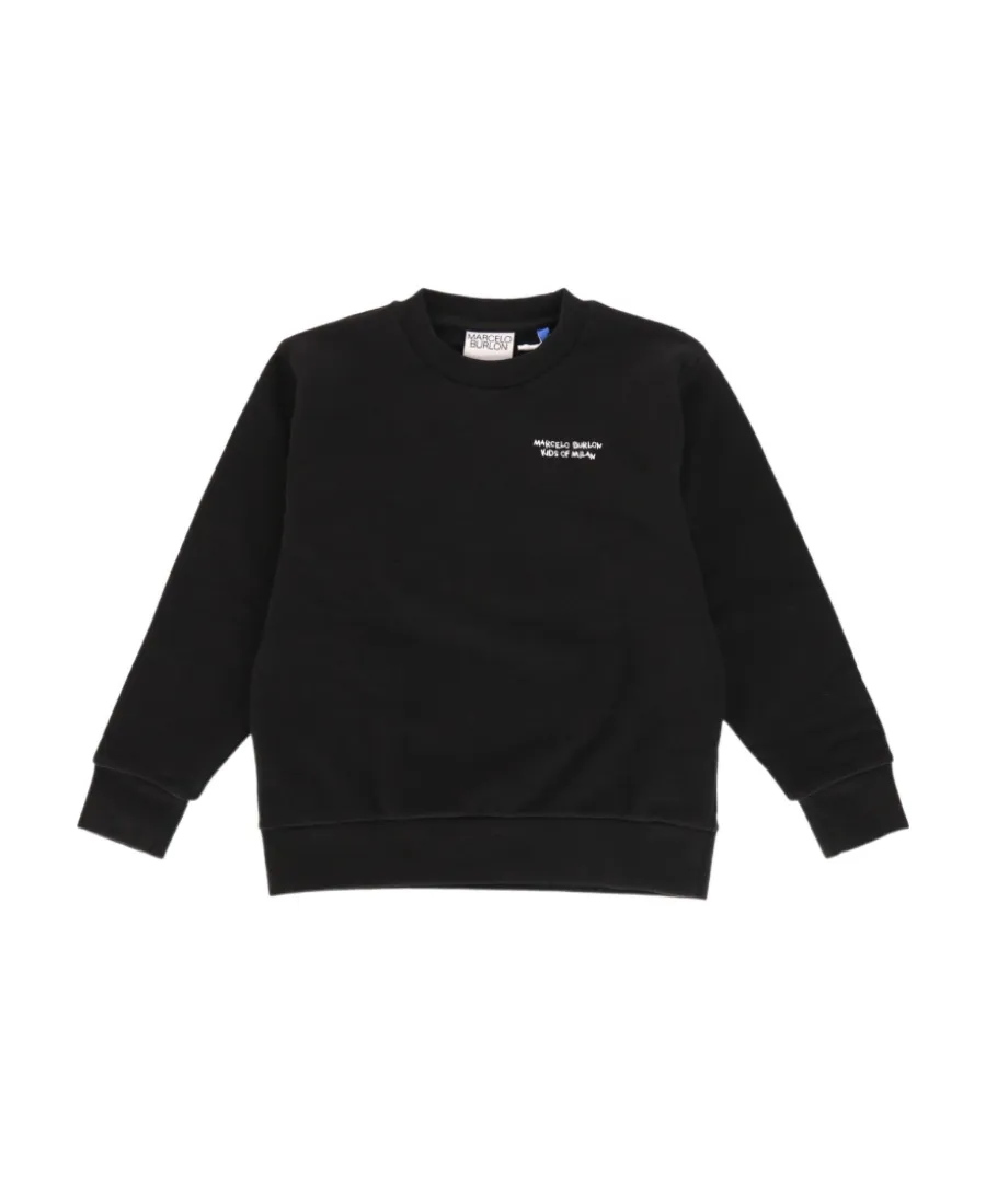 Cross-Printed Crewneck Sweatshirt