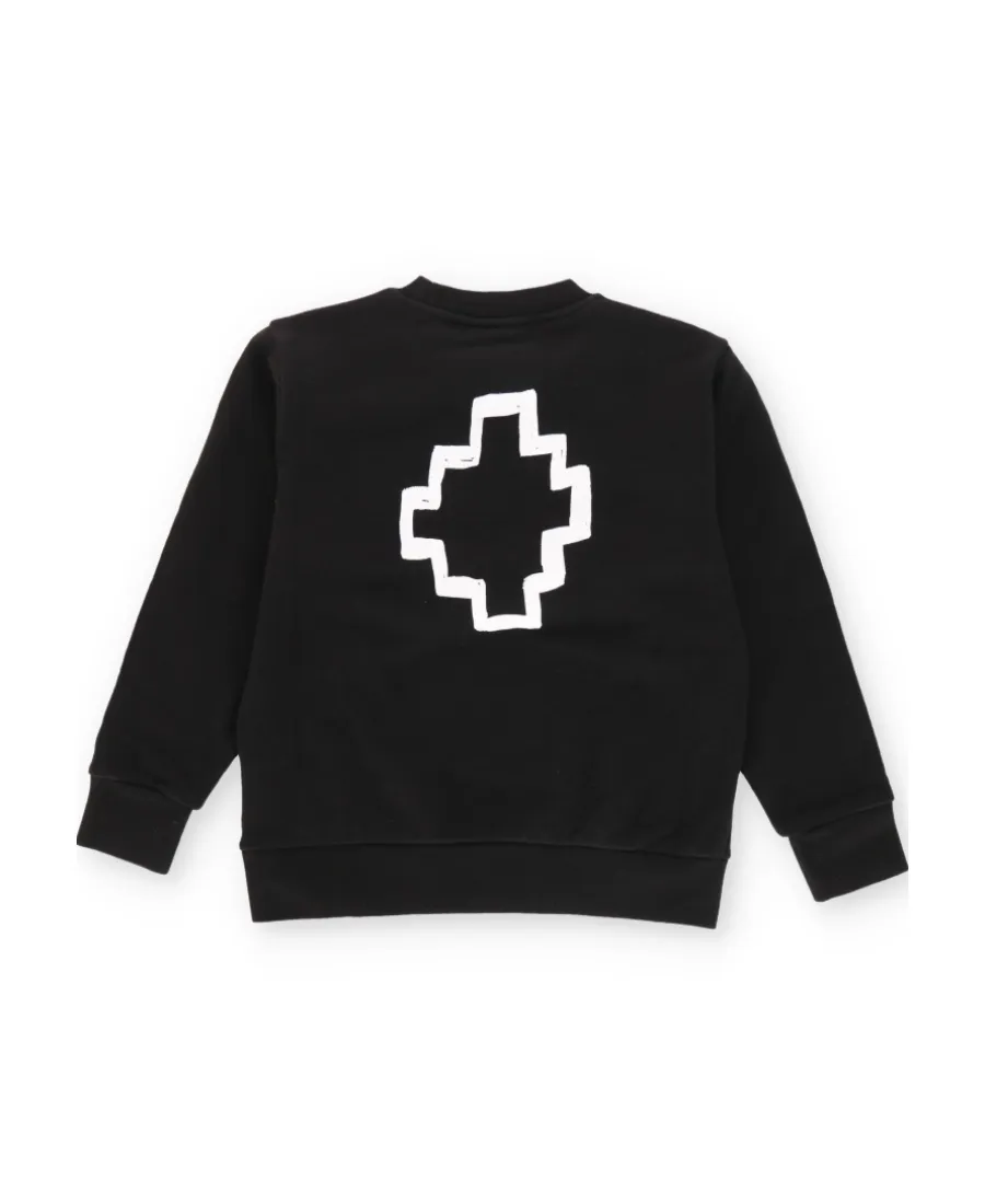 Cross-Printed Crewneck Sweatshirt
