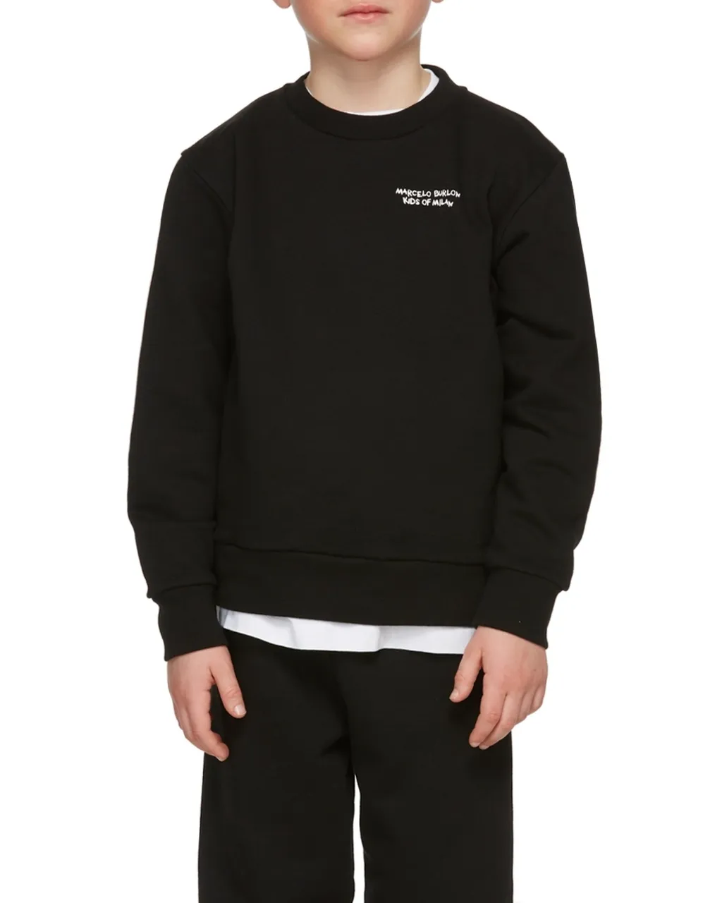 Cross-Printed Crewneck Sweatshirt