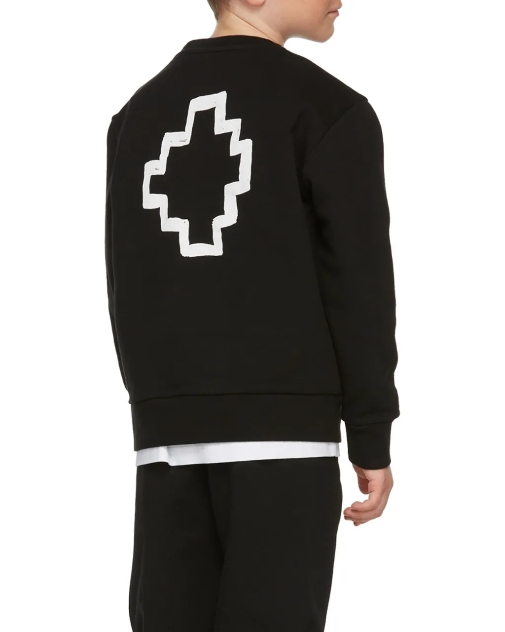 Cross-Printed Crewneck Sweatshirt