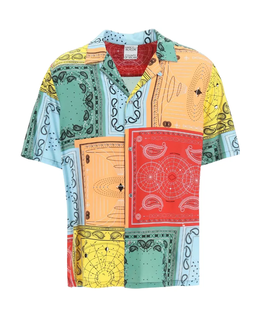 Bandana-Print Cuban Shirt