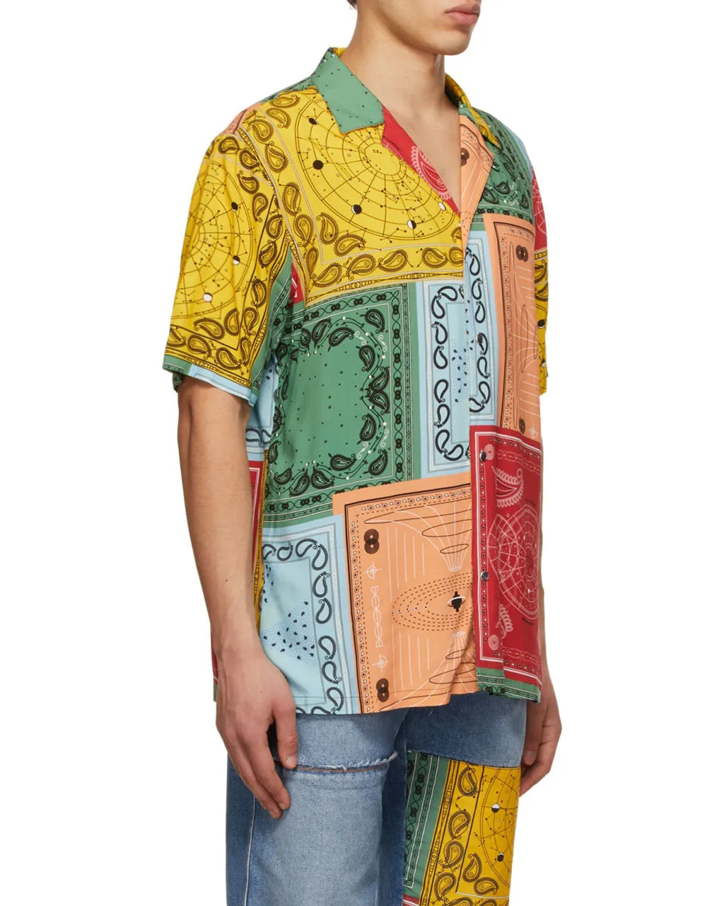 Bandana-Print Cuban Shirt