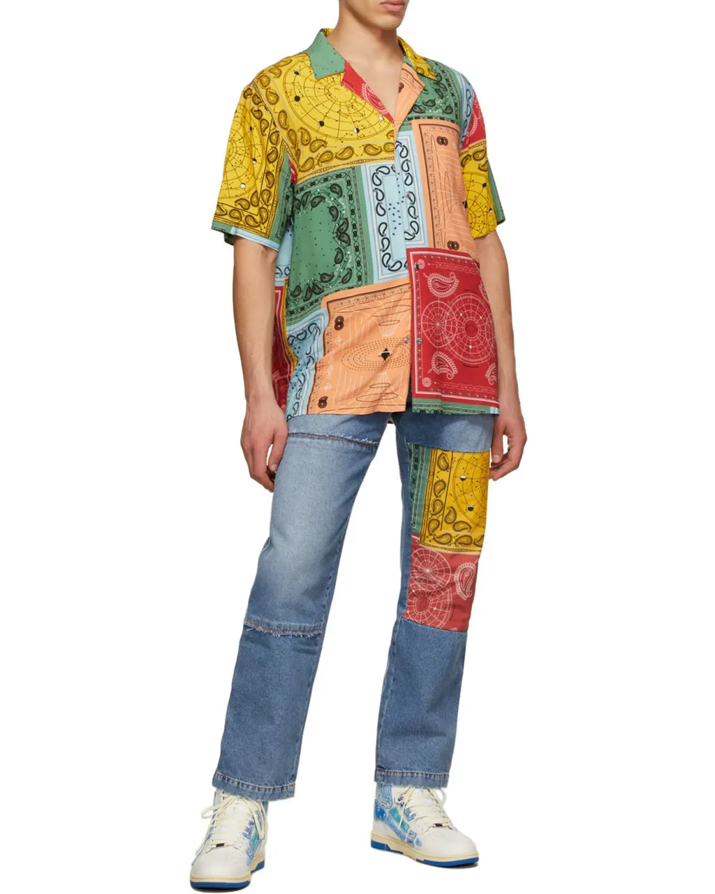 Bandana-Print Cuban Shirt