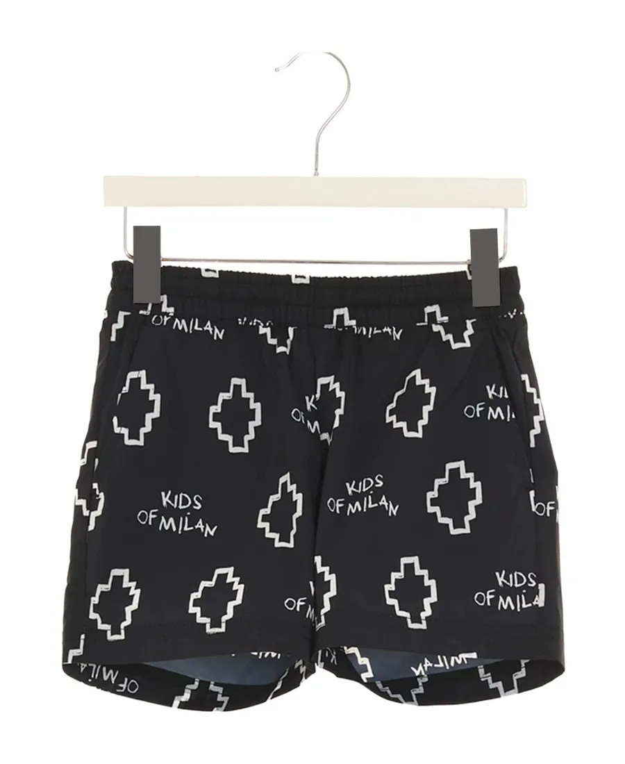 Allover Logo Printed Swim Shorts