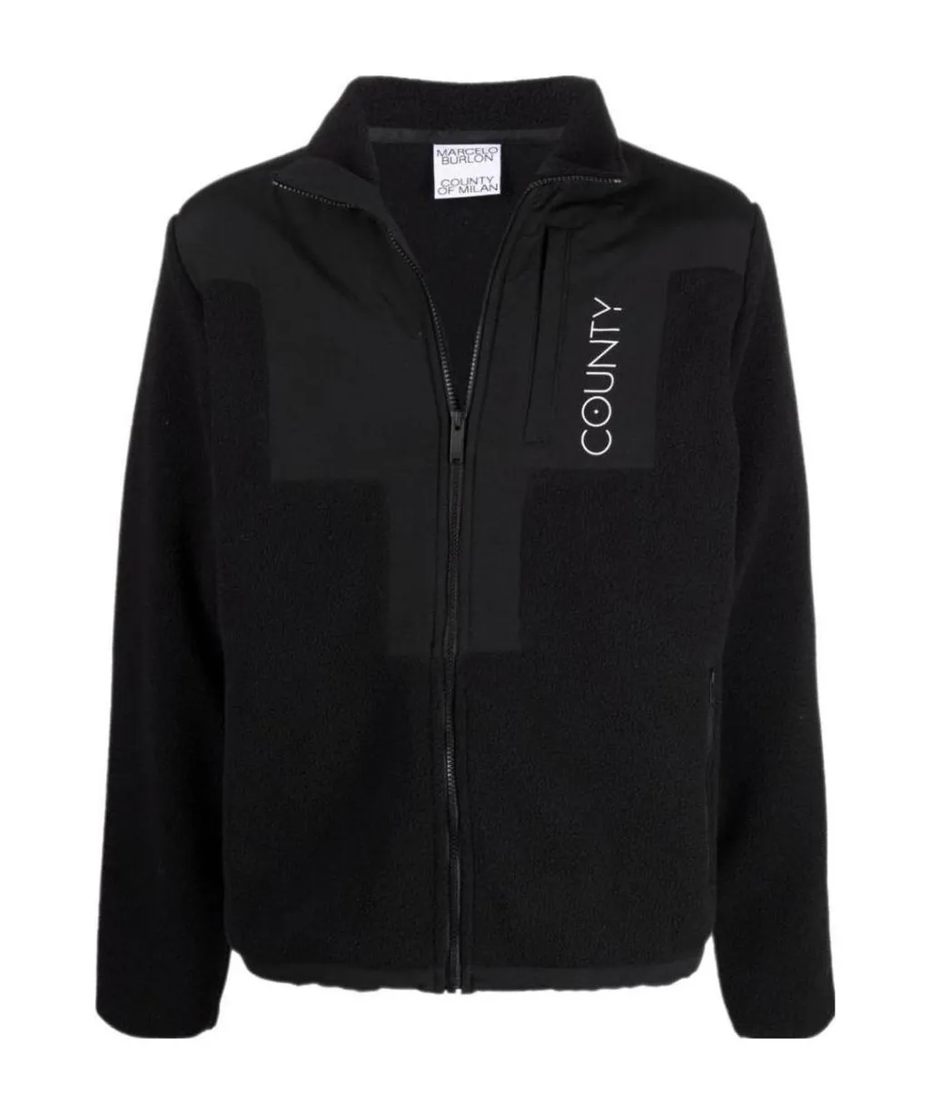 County Of Milan Logo Embroidered Zip-Up Jacket