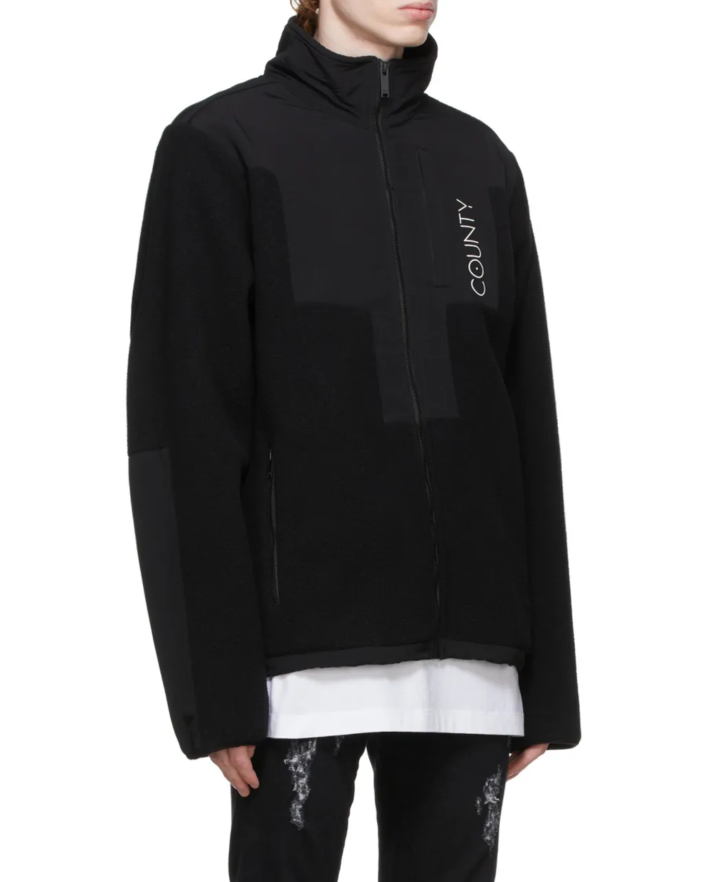 County Of Milan Logo Embroidered Zip-Up Jacket