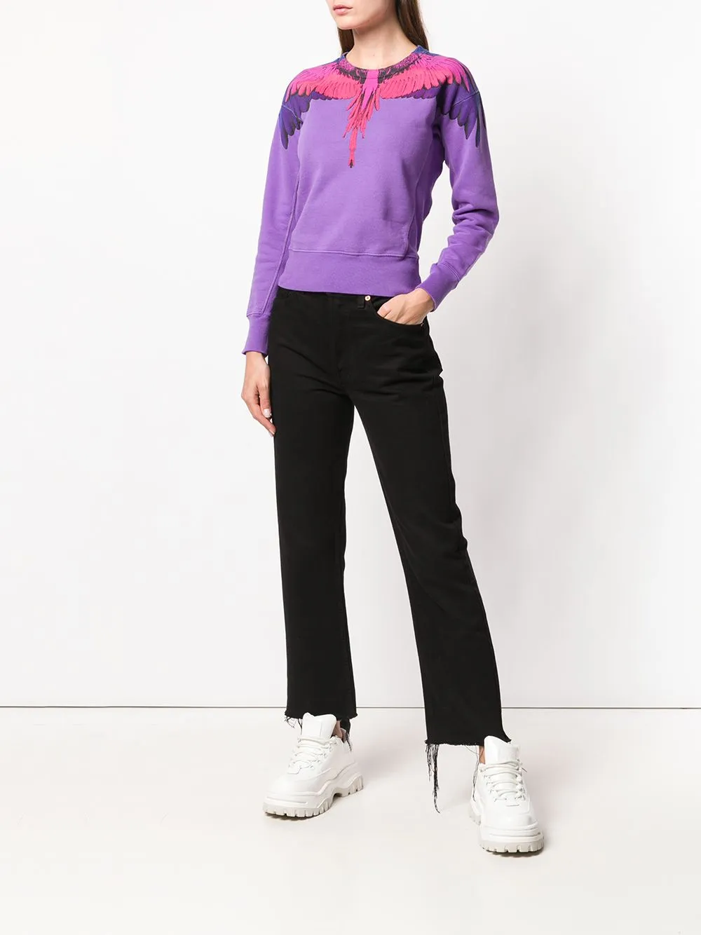 Bird Feather Flying Wing Printed Pullover