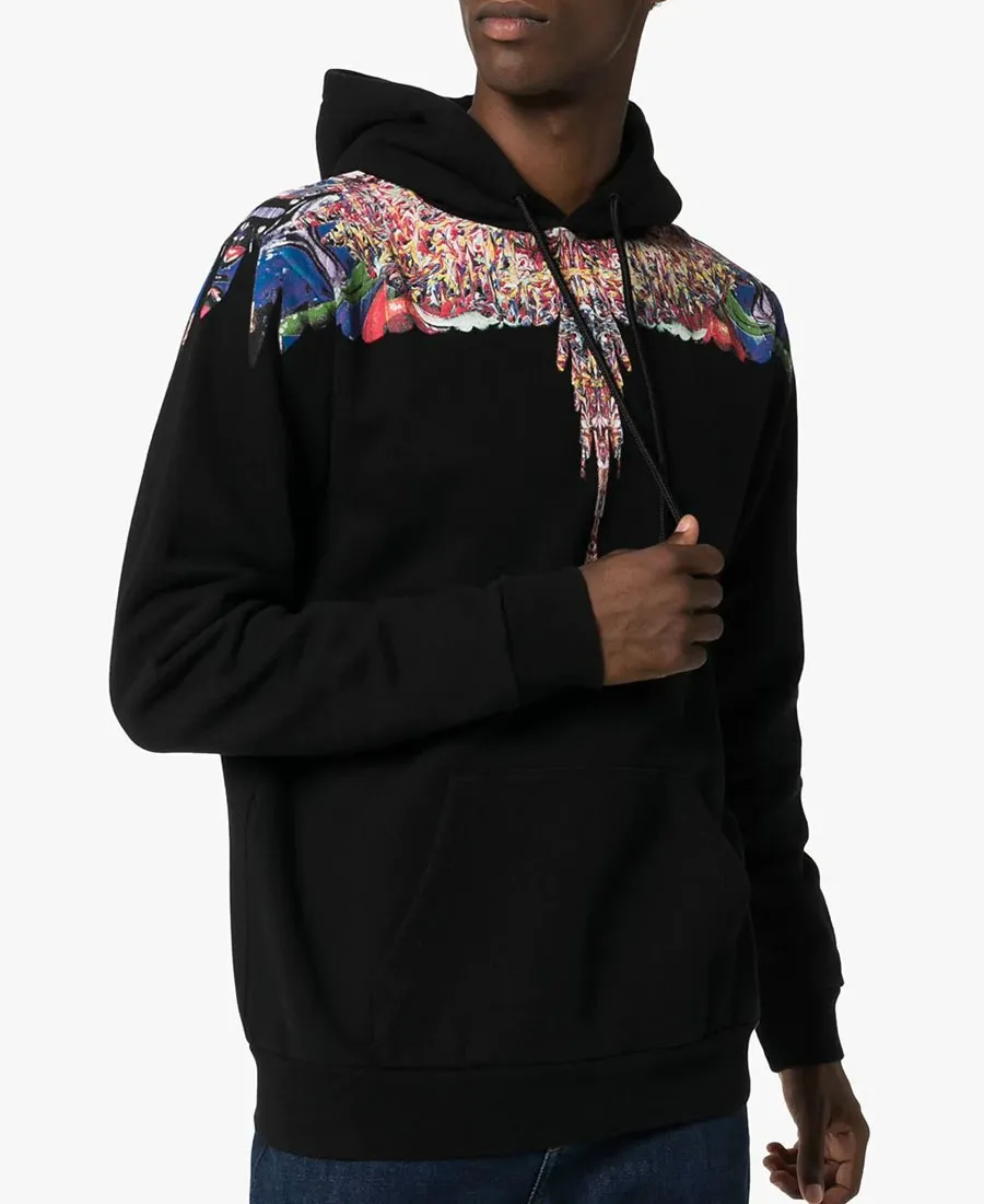 Wing Printed Hooded Sweater