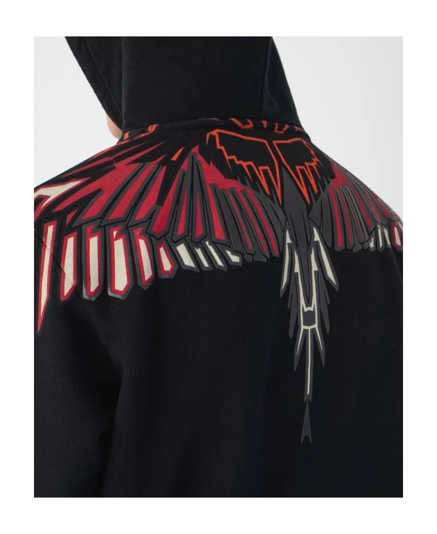 Geometric Wing Print Hoodie