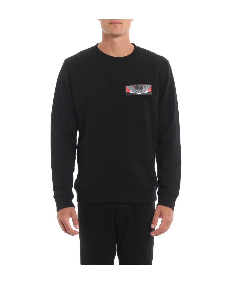 Wing Pattern Patch Sweater